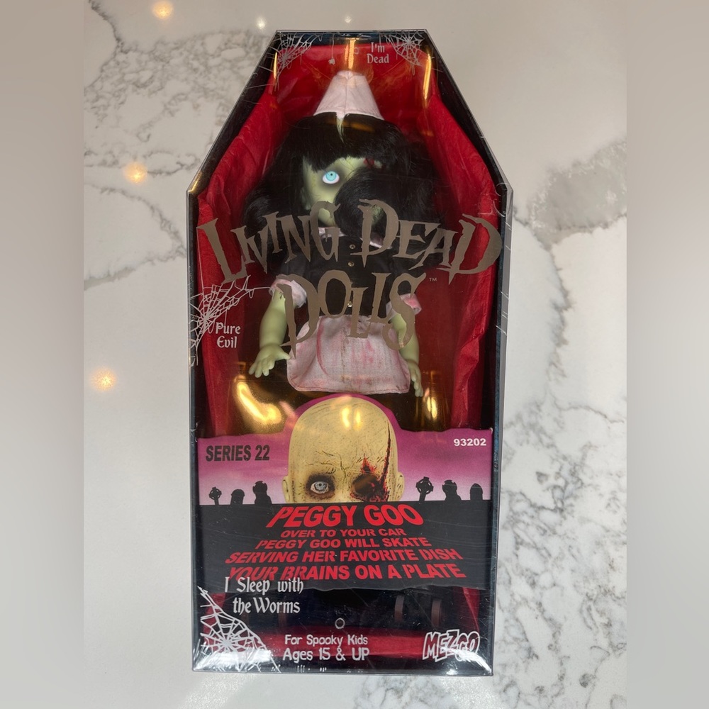 NEW in box Living Dead Doll “Peggy Goo” still wrapped in plastic